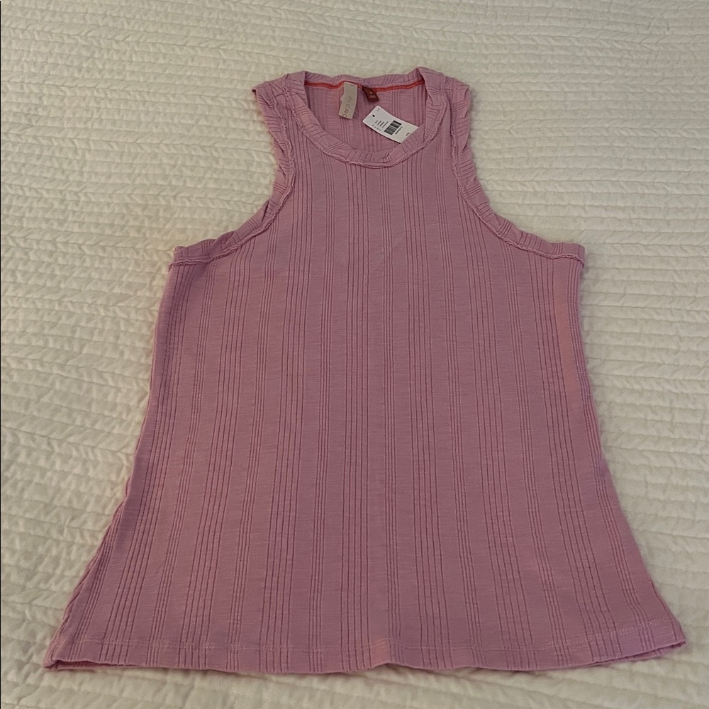 Anthropologie Pilcro Lilac Ribbed Tank Top Brand New Size M NWT